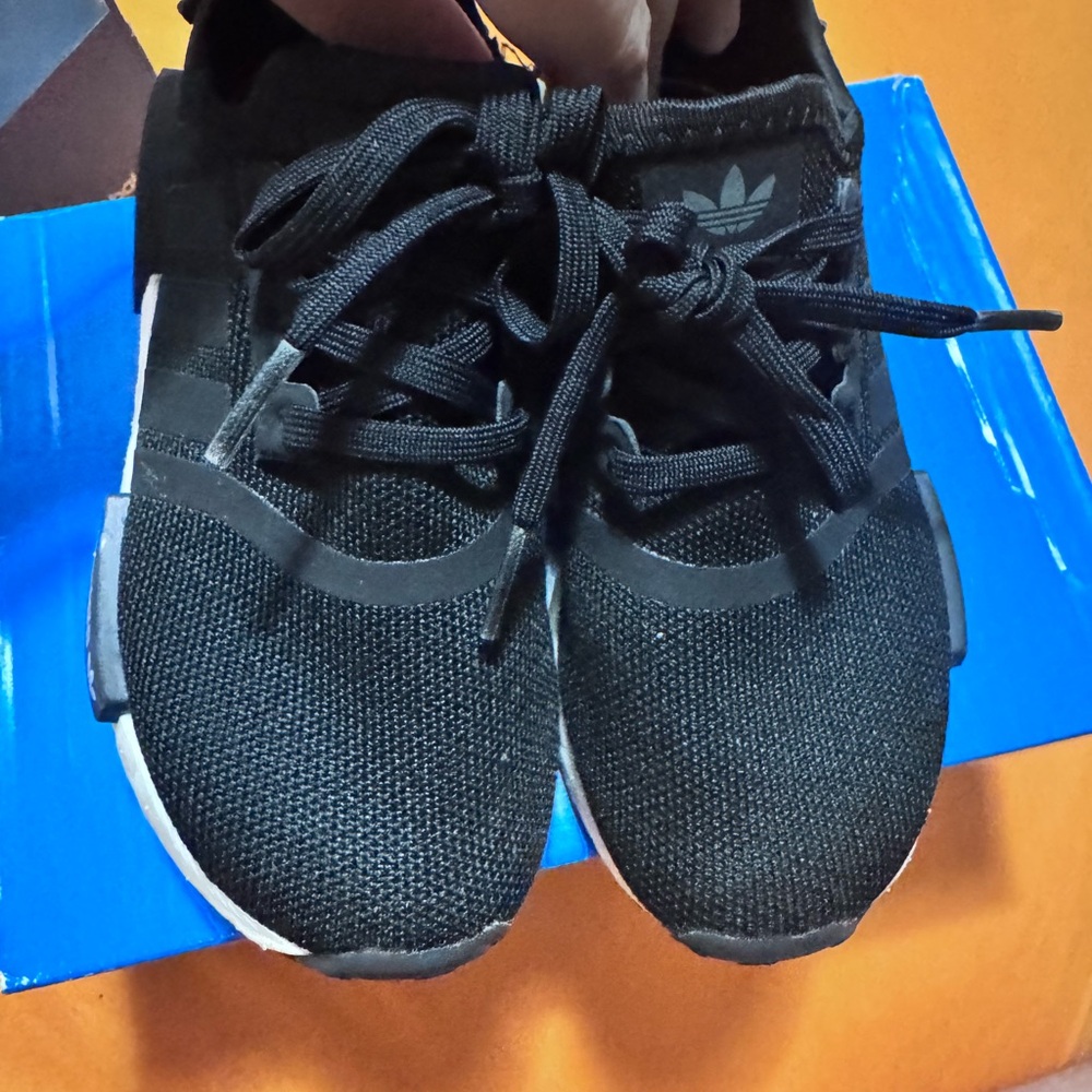 Adidas Black Sneakers with Knit Upper and Sock-Like Fit